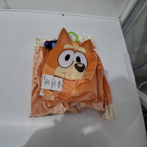 2PC KIDS DISGUISE BLUEY BINGO CHARACTER OUTFIT COSTUME WITH JUMPSUIT AND MASK - SMALL (4-6X) - ORANGE image 2