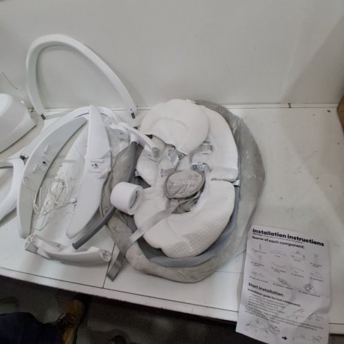 ZOICAY 3-IN-1 BABY SWING WITH MOTION DETECTION AND BLUETOOTH - GREY/WHITE (MODEL: TY666B-6 ) image 6