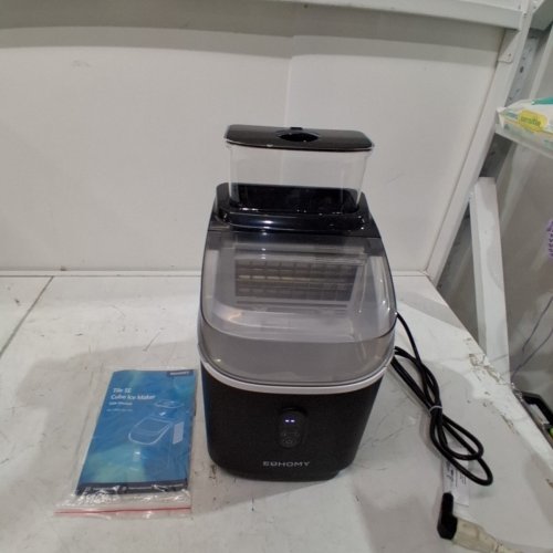 EUHOMY COUNTERTOP ICE CUBE MAKER MACHINE WITH EXTERNAL WATER TANK - 34LBS/DAY - BLACK (MODEL: IM005-CBL-CAEH) image 3