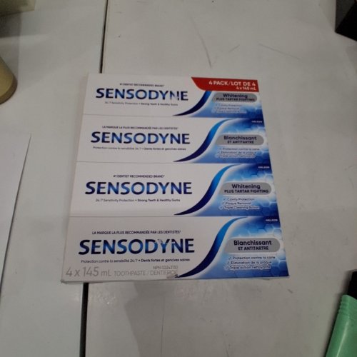 3PK SENSODYNE TRIPLE CLEANING TOOTHPASTE - WHITENING PLUS TARTAR FIGHTING - 145ML/EACH image 4