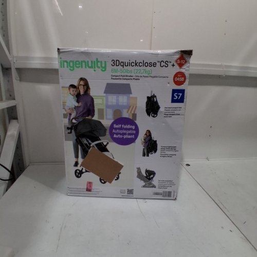 BABIES SUMMER BY INGENUITY 3DQUICKCLOSE CS+ COMPACT FOLD STROLLER- 50LBS CAP - GREY/BLACK (MODEL:31900) image 6