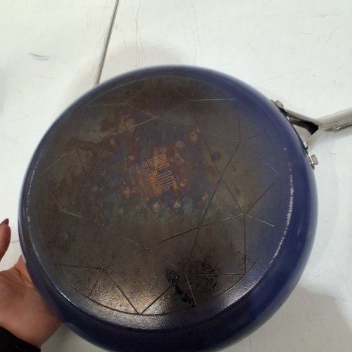 BLUE DIAMOND DIAMOND INFUSED CERAMIC NONSTICK FRYING PAN SKILLET - 12" - BLUE image 3