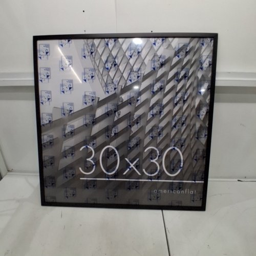 AMERICANFLAT PICTURE FRAME WITH POLISHED PLEXIGLASS - 30" X 30" - BLACK image 2