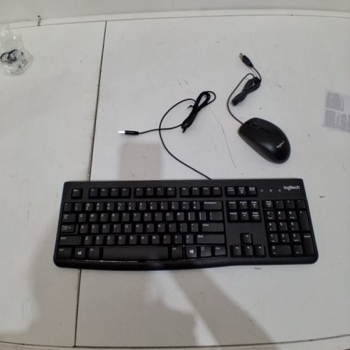 2PC LOGITECH MK120 WIRED DESKTOP KEYBOARD AND MOUSE COMBO - BLACK (MODEL : MK210 CORDED) image 3