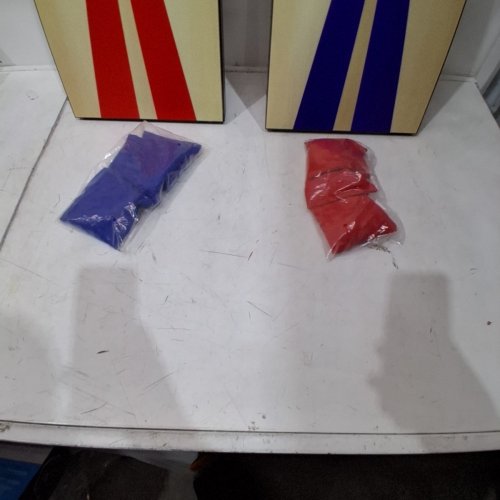 GOSPORTS PORTABLE SIZE CORNHOLE GAME SET WITH 6 BEAN BAG - 2FT X 1FT - WOOD/BLUE/RED (MODEL : CH-03-MDF-WOOD) image 3