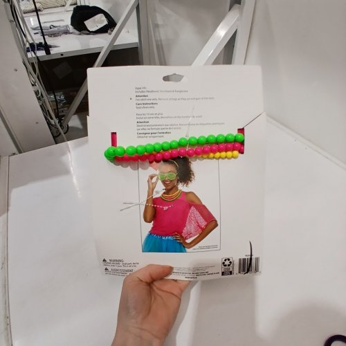 3PC WAY TO CELEBRATE! 80S COSTUME ACCESSORY KIT - PINK, GREEN, YELLOW image 3