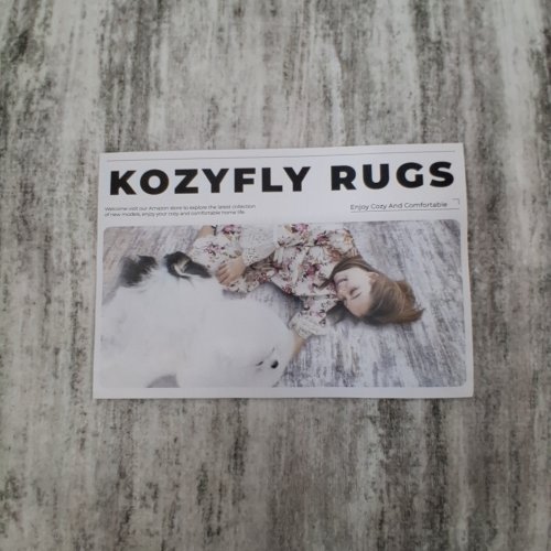 KOZYFLY ABSTRACT WASHABLE 3X5 AERA RUG - 3FT X 5FT - GREY/BEIGE image 2