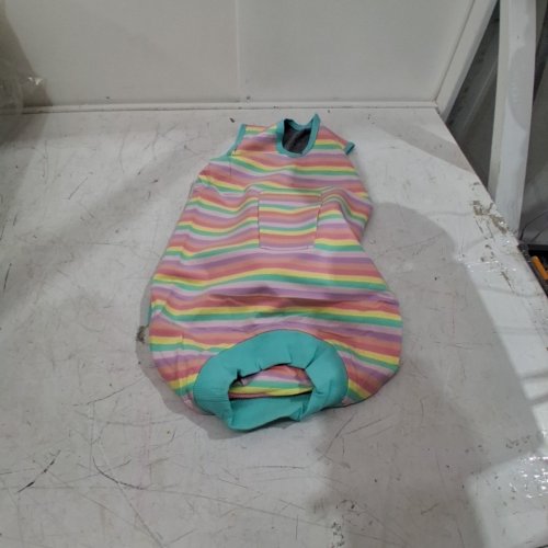 KUOSER SURGICAL RECOVERY SUIT ONESIE FOR PETS - LARGE- MULTICOLOR/RAINBOW image 3