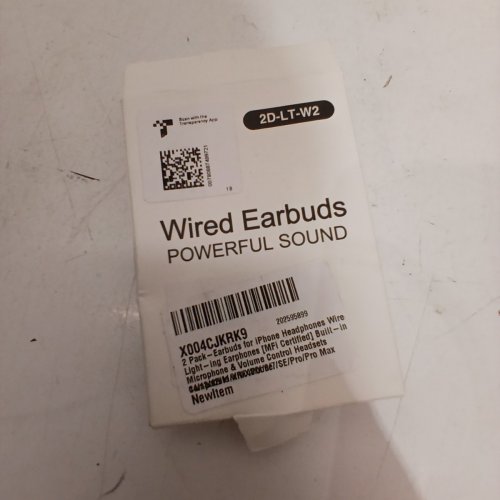 2PK APPLE EARPODS WITH LIGHTNING CONNECTOR - MICROPHONE WITH BUILT-IN REMOTE TO CONTROL MUSIC, PHONE CALLS, AND VOLUME - WIRED EARBUDS - WHITE/GREY image 3