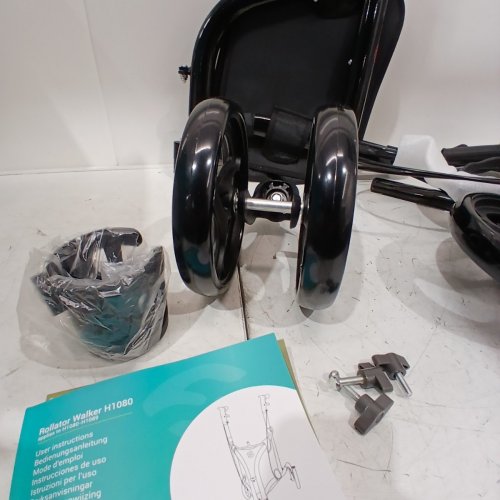 HELAVO NARROW ROLLATOR WALKER - 300LB CAPACITY - BLACK (MODEL: H1080) image 4