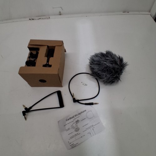 HEYDAY UNIVERSAL CARDIOID MICROPHONE WITH WINDSHIELD, MOUNT, AND CABLE - 3.5MM JACK - BLACK / GREY (MODEL: 056 04 0052) image 2