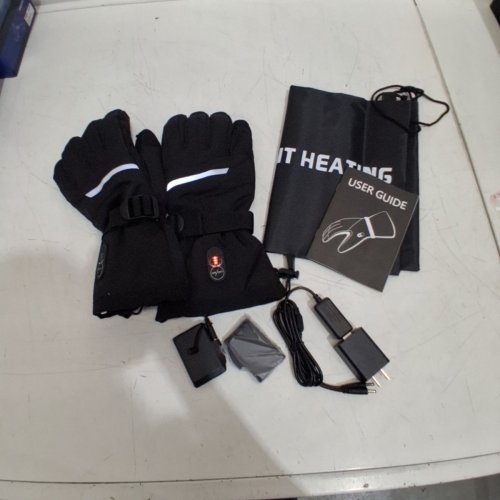 UNISEX ADULTS' INTELLIGENT HEATING HEATED RECHARGABLE GLOVES - LARGE - BLACK image 2