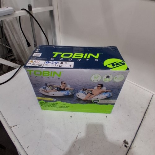 2PK TOBIN SPORTS WHITEWATER RUSH RIVER TUBES WITH CUPHOLDERS - 56" - 100KG CAP - BLUE/WHITE (MODEL: 1985304) image 3