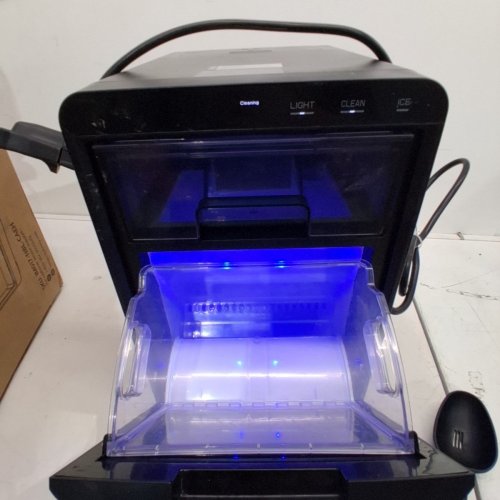 EUHOMY SELF-CLEANING COUNTERTOP NUGGET ICE MAKER - 40LBS/24H - BLACK (MODEL: IM017-NBL-CAEH) image 4