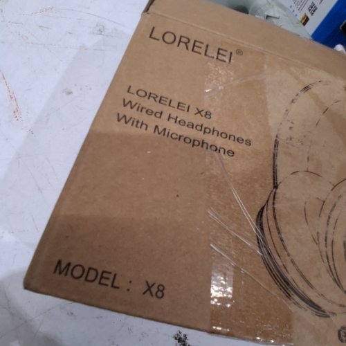 LORELEI OVER-EAR WIRED HEADPHONES WITH MICROPHONE - NAVY (MODEL : X8) image 2