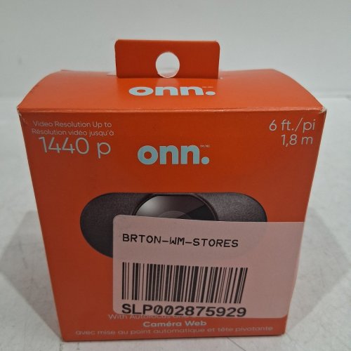 ONN 1440P SWIVEL HEAD WEBCAM - 6FT cord - BLACK image 4