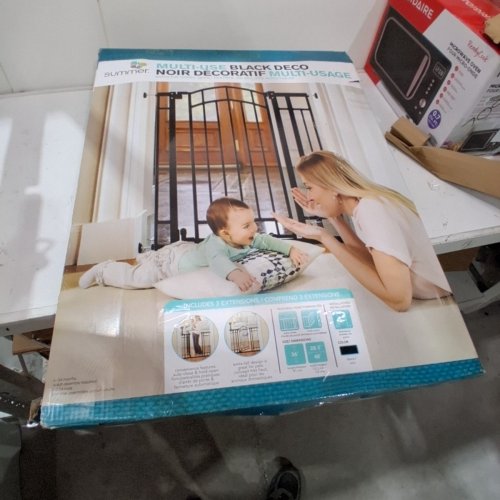 SUMMER MULTI-USE WALK-THRU DECORATIVE BABY GATE - 28.5" - 48" X 36" - BLACK image 4