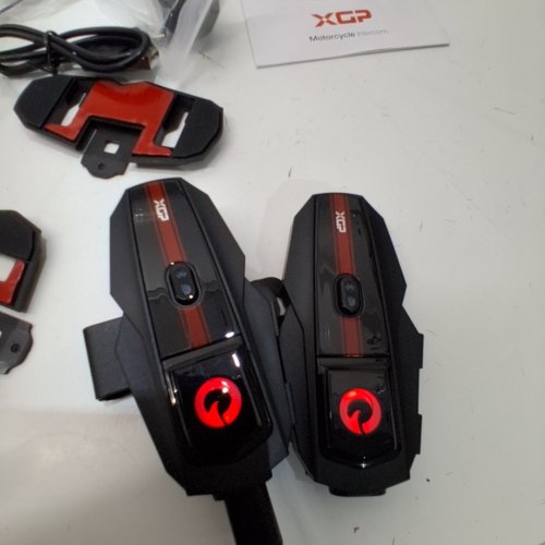 2PK XGP WIRELESS MOTORCYCLE HELMET INTERCOM HEADSET WITH BLUETOOTH CONNECTION - BLACK (MODEL: 31085-XGP) image 2