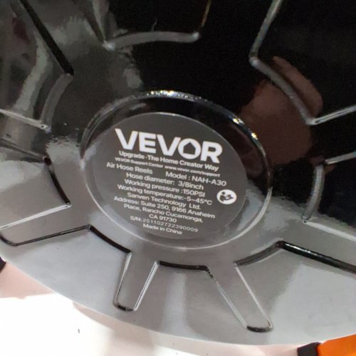 VEVOR AIR HOSE REEL - 3/8" X 100FT - 150 PSI - ORANGE (MODEL: NAH-A30) image 2