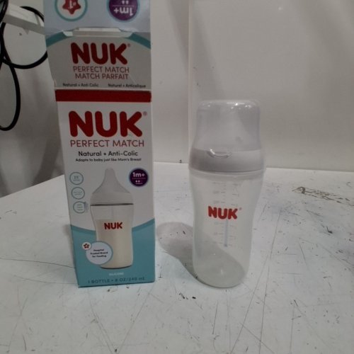 NUK PERFECT MATCH MEDIUM FLOW BABY BOTTLE - 8 OZ - WHITE / RED (MODEL : 50740629) image 2