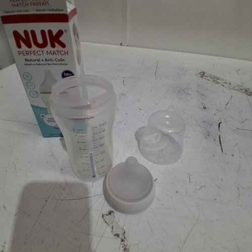 NUK PERFECT MATCH MEDIUM FLOW BABY BOTTLE - 8 OZ - WHITE / RED (MODEL : 50740629) image 3