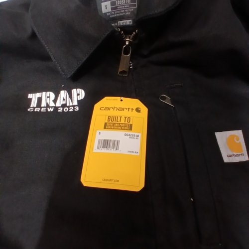 MEN'S CARHARTT LOOSE FIT SHERPA-LINED FIELD JACKET - SMALL - BLACK (MODEL: OC4293-M) image 3