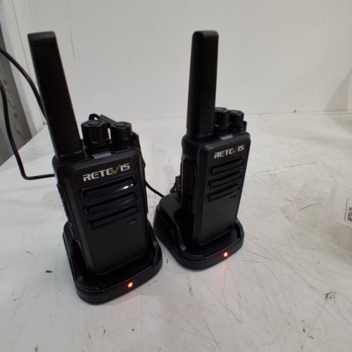 2PK RETEVIS ULTRA LIGHT MINI HANDHELD RADIO WALKIE TALKIE - 16 CHANNEL - BLACK - (MODEL: RT68) image 2