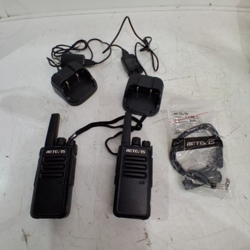 2PK RETEVIS ULTRA LIGHT MINI HANDHELD RADIO WALKIE TALKIE - 16 CHANNEL - BLACK - (MODEL: RT68) image 3