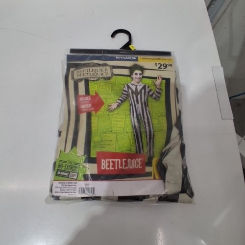 KIDS RUBIES BEETLEJUICE HALLOWEEN COSTUME - LARGE (10-12) - BLACK WHITE image 2
