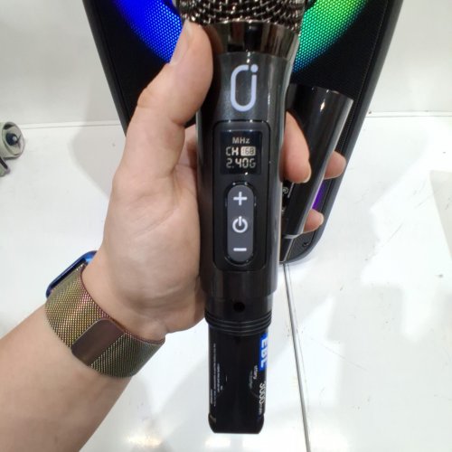 JYX PORTABLE SPEAKER & KARAOKE MACHINE WITH LED LIGHTS, 2 MICROPHONES, REMOTE CONTROL & BLUETOOTH CONNECTION - DUAL 8" SUBWOOFER - BLACK (MODEL: JYX-T9) image 3