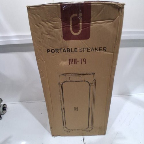 JYX PORTABLE SPEAKER & KARAOKE MACHINE WITH LED LIGHTS, 2 MICROPHONES, REMOTE CONTROL & BLUETOOTH CONNECTION - DUAL 8" SUBWOOFER - BLACK (MODEL: JYX-T9) image 8