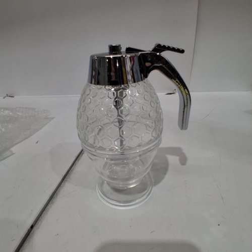 PLASTIC HONEY SYRUP DISPENSER-8OZ-CLEAR image 2