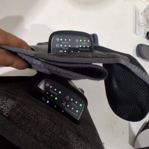 2PK CORDLESS PAIN RELIEF AND CIRCULATION WITH HEAT COMPRESSION VIBRATION LEG HEATING PADS - 5W, 5 V, 1A, 350 MM X 600 MM X 48 MM - GREY (MODEL: HP05) image 2