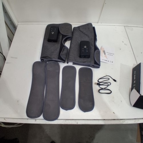 2PK CORDLESS PAIN RELIEF AND CIRCULATION WITH HEAT COMPRESSION VIBRATION LEG HEATING PADS - 5W, 5 V, 1A, 350 MM X 600 MM X 48 MM - GREY (MODEL: HP05) image 3