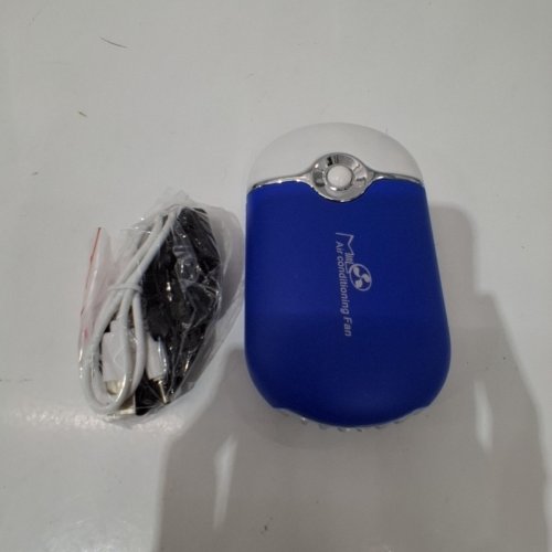 RECHARGEABLE HANDHELD MINI AIR CONDITIONING FAN - BLUE image 3