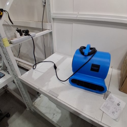 BLESSNY CARPET DRYER BLOWER FAN WITH 2 OUTLETS - 1/2HP - 2200CFM - 15FT CORD - 3 SPEEDS - BLUE (MODEL: AR110035) image 2