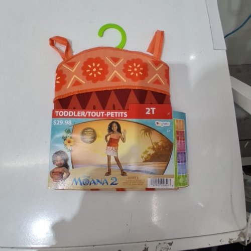 TODDLER DISGUISE MOANA 2 SIMEA COSTUME - 2T - ORANGE (STYLE: 171089S) image 2