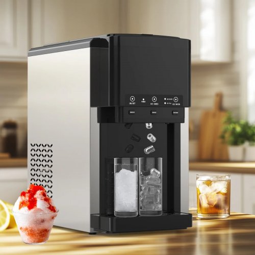 ADVWIN 3-IN-1 ICE MAKER, CRUSHER, AND WATER DISPENSER - 110-120V, 300W - SILVER/BLACK (MODEL: US14030720) image 2
