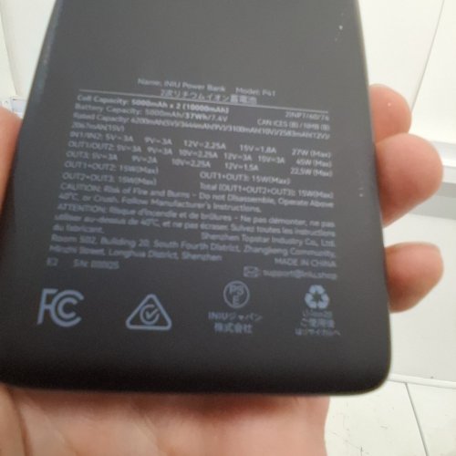 INIU MINI FAST CHARGING POWER BANK WITH USB-C CABLE STRAP - 10000 MAH - 45W - BLACK (MODEL: P41) image 3