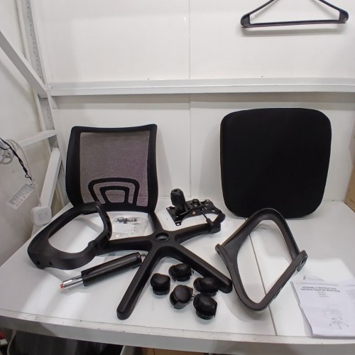 BESTOFFICE ADJUSTABLE ERGONOMIC HOME OFFICE DESK CHAIR - 18" X 21.5" - BLACK image 5