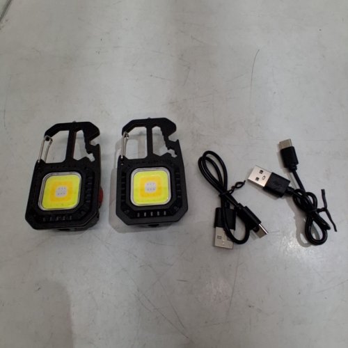 2PK COB RECHARGEABLE KEYCHAIN LIGHT | 7-MODES | BLACK (MODEL: W5138) image 7