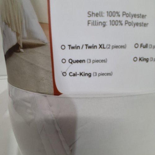 3PC HITIME ULTRA SOFT GENTLE DOWN ALTERNATIVE LIGHTWEIGHT COMFORTER SET - CAL-KING - WHITE (MODEL: H062) image 4