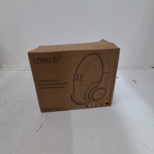 LORELEI OVER-EAR LIGHTWEIGHT PORTABLE FOLDABLE WIRED HEADPHONES WITH MICROPHONE - BLACK/GOLD (MODEL: X8) image 4