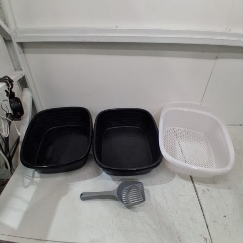 ARM&HAMMER SIFTING CAT LITTER BOX - ONE SIZE - BLACK/WHITE - (MODEL: 42036) image 2