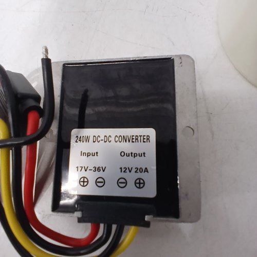 WATERPROOF VOLTAGE REDUCER DC-DC CONVERTER - 240W/17 V-36 V - BLACK image 2