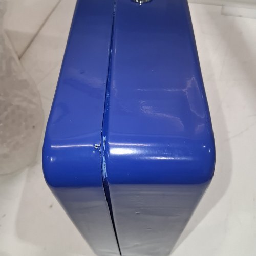 SMALL METAL CASH BOX WITH KEY LOCK - 6.5" X 8" - BLUE image 6
