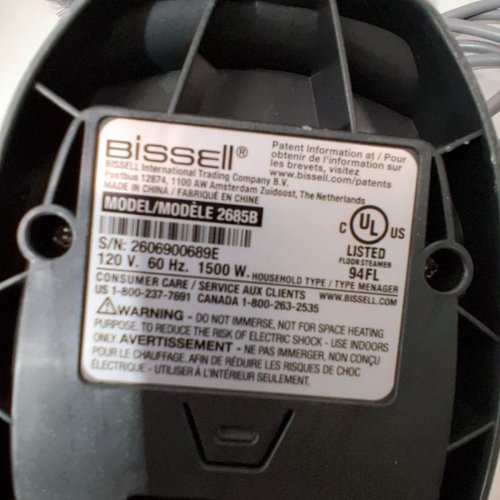 BISSELL 3-IN-1 POWERSTEAMER HEAVY DUTY STEAM MOP & HANDHELD CLEANER - GREY/YELLOW (MODEL: 2685B) image 6