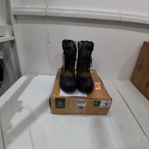 MENS KAMIK NATION PLUS WATERPROOF SNOW BOOT - SIZE 10 - OLIVE GREEN image 3