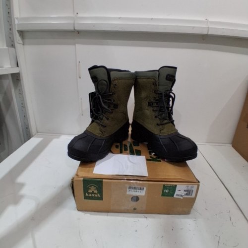 MENS KAMIK NATION PLUS WATERPROOF SNOW BOOT - SIZE 10 - OLIVE GREEN image 4