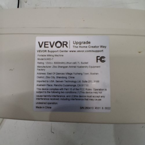 PORTABLE ELECTRIC PULSATION MILKING MACHINE - 1.8GAL - SILVER (MODEL: 9JWD-7) image 4